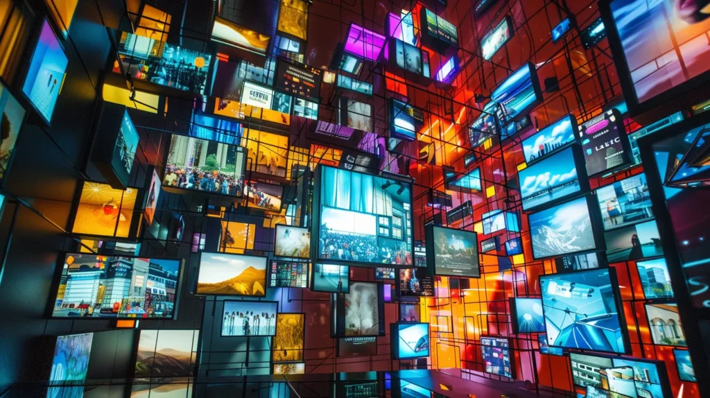 a vibrant collage of diverse brands showcasing their innovative content marketing strategies, illuminated by a dynamic interplay of light that highlights the transformation of customer engagement and brand loyalty.