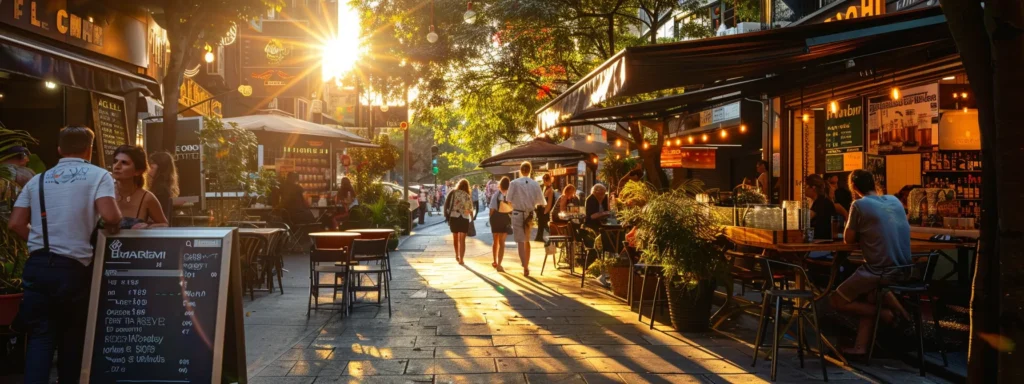 local café marketing displays a captivated passersby,